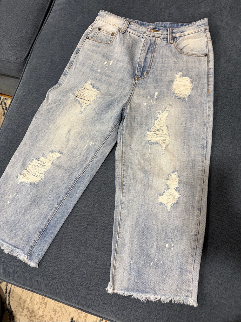 Light Wash Distressed Jeans